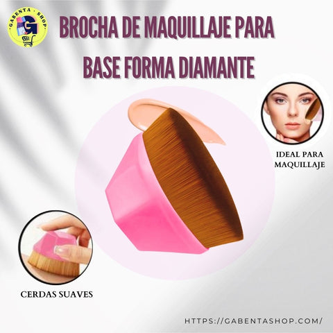 Image of Brocha de Maquillaje para Base Forma Diamante